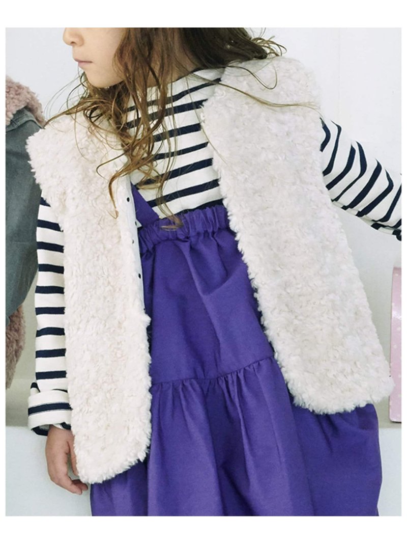 カーリングボアベスト baby-kids(70cm-140cm) IENA ENFANT イエナ　アンファン マタニティウェア・ベビー用品 その他のベビーグッズ ブラウン【送料無料】[Rakuten Fashion]のサムネイル