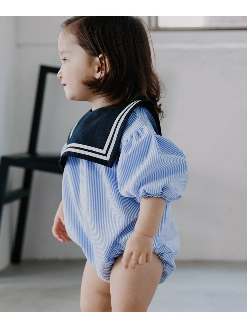 《予約》【BASIC】スモッグロンパース baby IENA ENFANT イエナ アンファン マタニティウェア・ベビー用品 ベビー肌着・新生児服 ブラック ブルー ホワイト【先行予約】*【送料無料】[Rakuten Fashion]