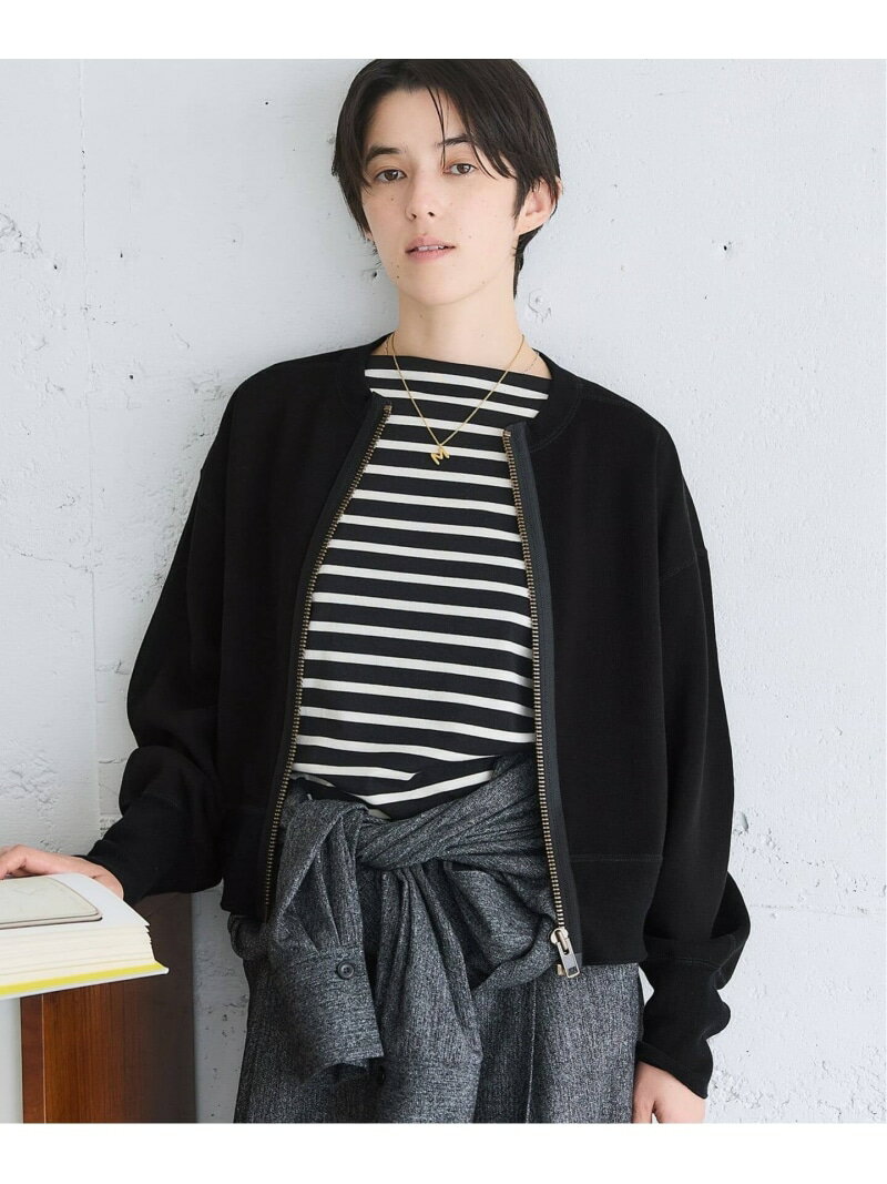 《追加2予約》BLACK ジップアップスウェット IENA イエナ トップス スウェット・トレーナー ブラック グレー【先行予約】*【送料無料】[Rakuten Fashion]のサムネイル