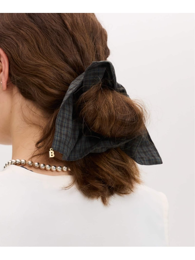 樂天商城 - BLACK チェックシュシュ IENA イエナ ヘアアクセサリー その他のヘアアクセサリー カーキグリーン【送料無料】[Rakuten Fashion]