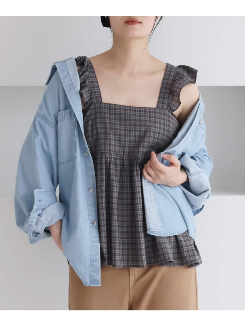 樂天商城 - BLACK チェックキャミブラウス IENA イエナ トップス シャツ・ブラウス グレー【送料無料】[Rakuten Fashion]