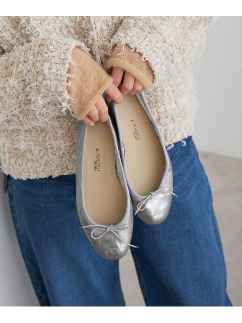 PORSELLI/ポルセリ METAL バレエシューズ IENA イエナ シューズ・靴 バレエシューズ シルバー【送料無料】[Rakuten Fashion]のサムネイル