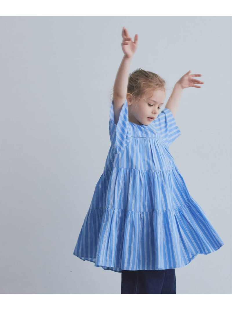 樂天商城 - 【ne Quittez pas/ヌキテパ】別注Tiered Dress (KIDSサイズ) IENA ENFANT イエナ　アンファン マタニティウェア・ベビー用品 その他のベビーグッズ ブルー イエロー ネイビー【送料無料】[Rakuten Fashion]