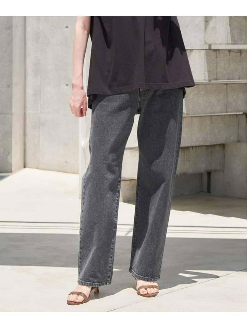 Rakuten - 《4サイズ展開/追加予約》LE DENIM ストレートデニムパンツ SLOBE IENA スローブ イエナ パンツ ジーンズ・デニムパンツ ブラック【先行予約】*【送料無料】[Rakuten Fashion]