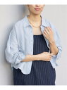《追加予約》ラミーリヨセルショートシャツ IENA イエナ トップス シャツ・ブラウス ブルー ベージュ【先行予約】*【送料無料】[Rakuten Fashio...