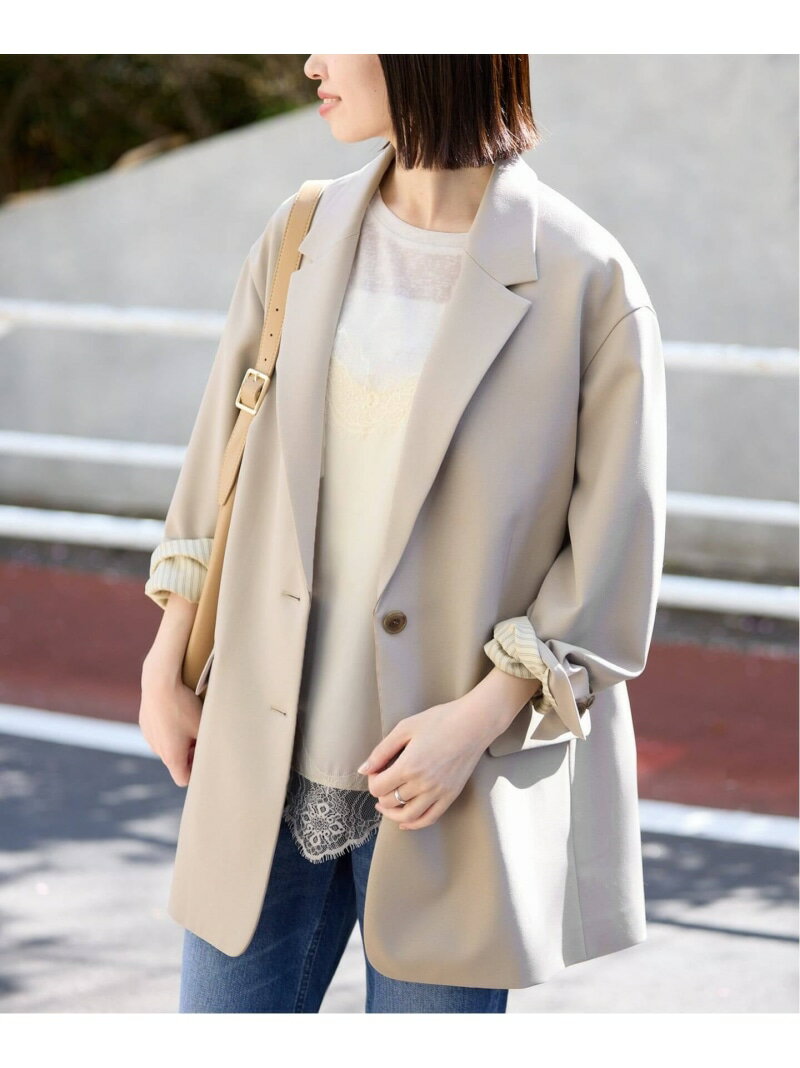《추가》PE SHARK 빅 재킷 SLOBE IENA 슬로브 예나 재킷 아우터 테일러드 재킷 블레이저 베이지 블랙[무료우송][Rakuten Fashion]
