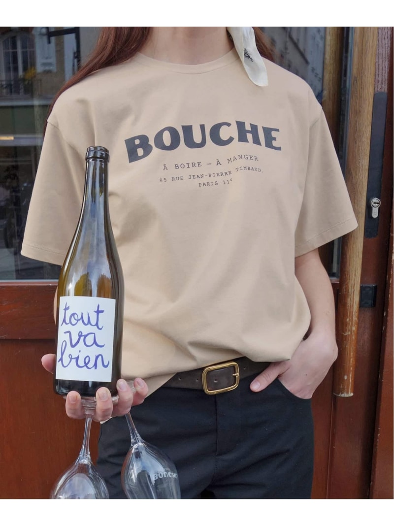 樂天商城 - BOUCHE SLOBE別注 MENU TEE SLOBE IENA スローブ イエナ トップス カットソー・Tシャツ ネイビー ベージュ【送料無料】[Rakuten Fashion]