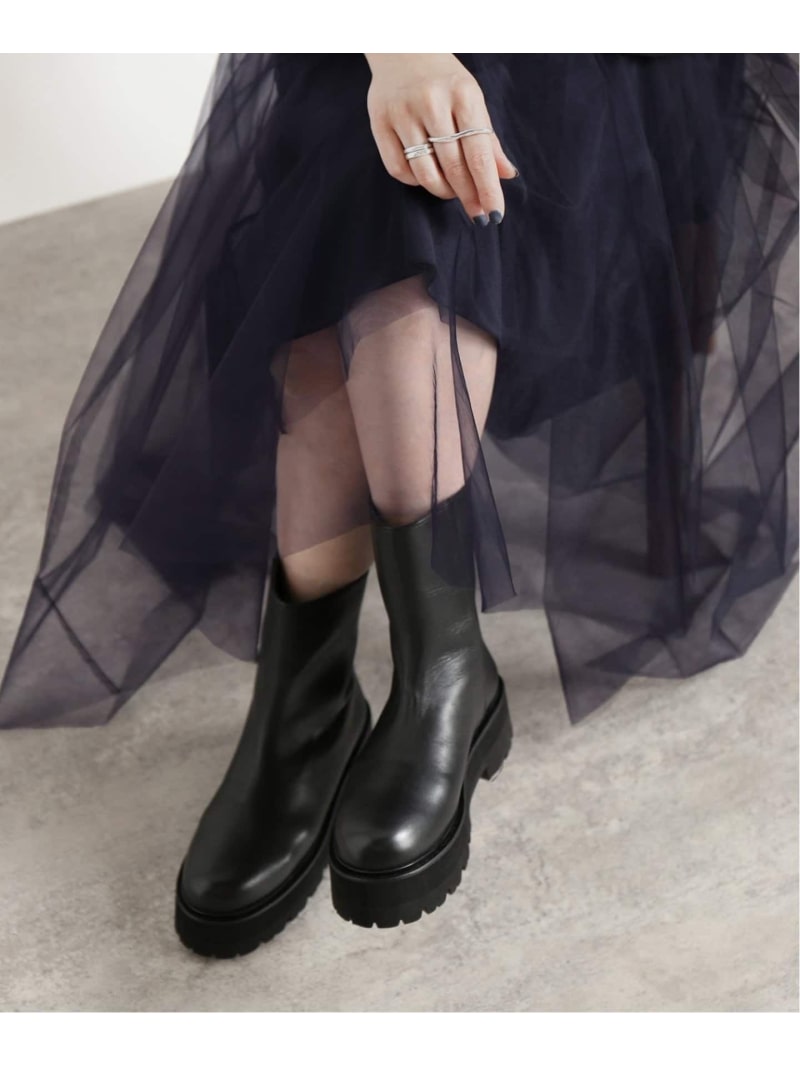 《追加》【CAMINANDO/カミナンド】別注 W TREK SOLE BACKZIP BOOTS VERMEIL par iena ヴェルメイユ パー イエナ シューズ・靴 ブーツ ブラック【送料無料】[Rakuten Fashion]