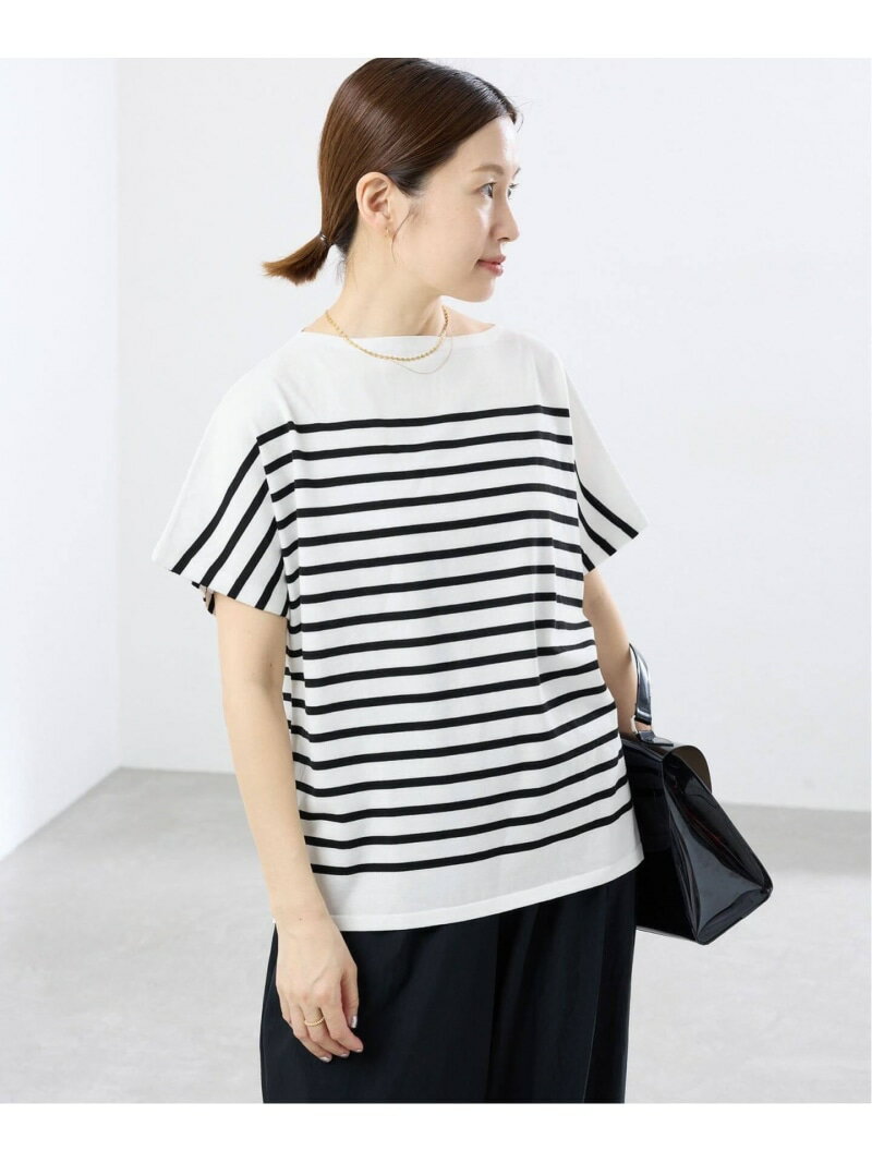 Rakuten - リラックスボーダープルオーバー IENA イエナ トップス ニット ブラック ネイビー【送料無料】[Rakuten Fashion]