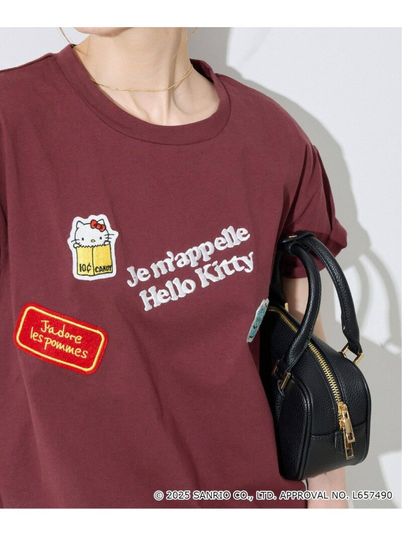 【SALE／30%OFF】《一部店舗・WEB限定》Hello Kitty ワッペンTEE SLOBE IENA スローブ イエナ トップス カットソー・Tシャツ ベージュ ワインレッド グレー【RBA_E】【送料無料】[Rakuten Fashion]のサムネイル