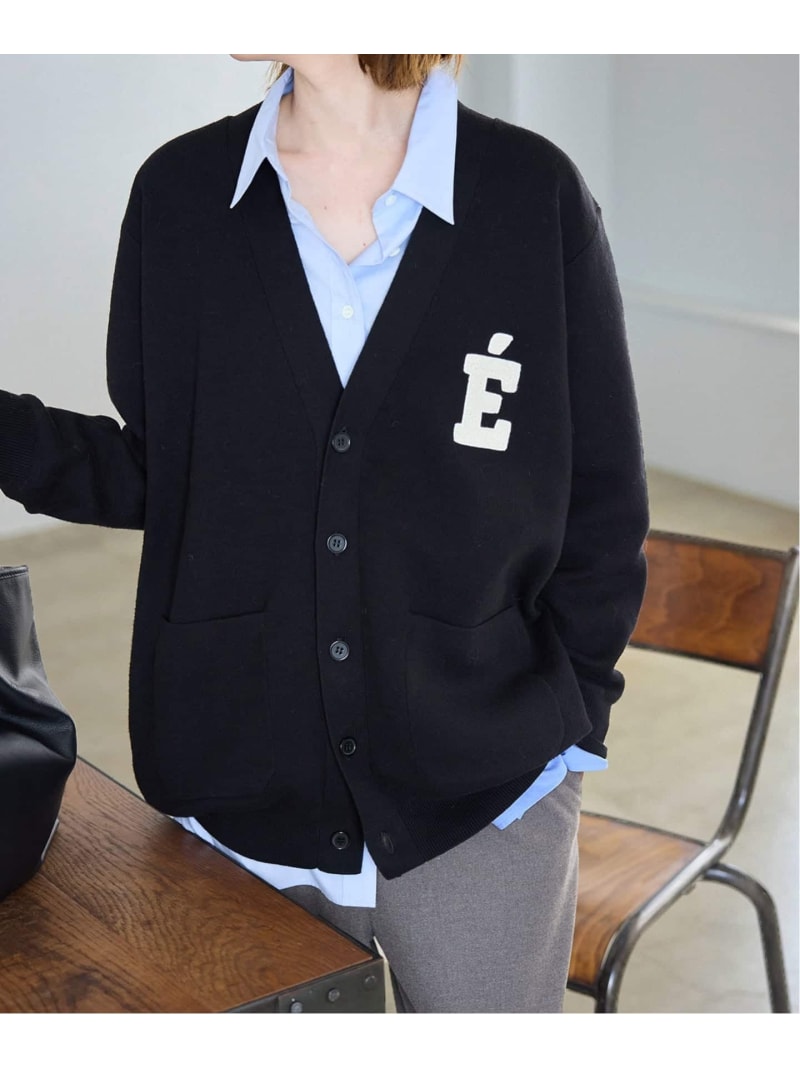 《一部WEB限定カラーあり/予約》サガラ刺繍スウェットライクニットカーディガン SLOBE IENA スローブ イエナ トップス カーディガン ブラック ベージュ グレー【先行予約】*【送料無料】[Rakuten Fashion]のサムネイル