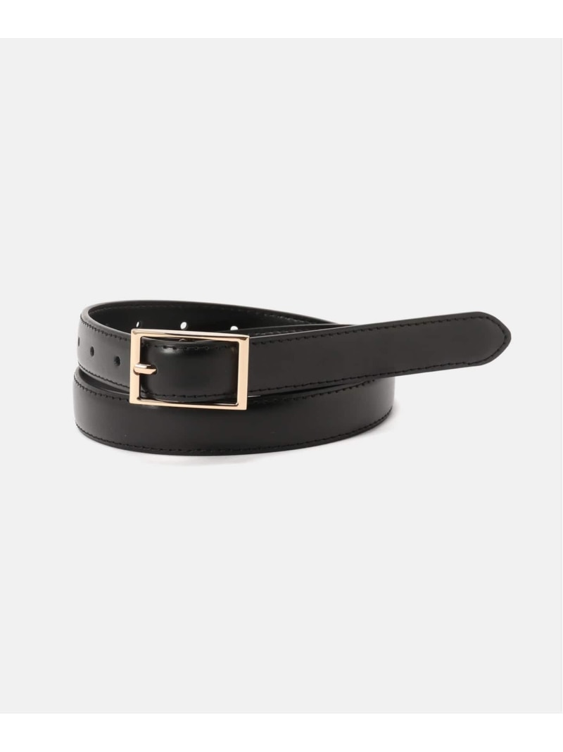 SLOBE Square Stitch Belt by SLOBE IENA (Slobe Iena) - Fashion Accessories - Belt - Brown & Black [Free Shipping] [Rakuten Fashion]