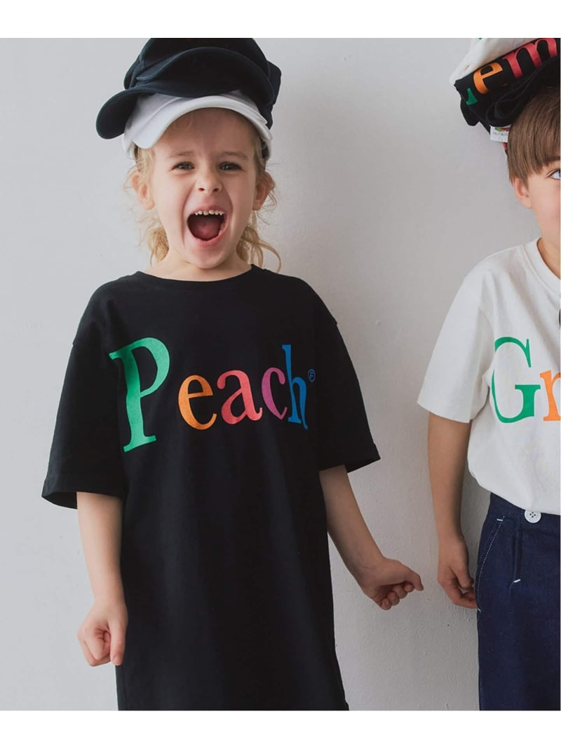 樂天商城 - 【byeA. / バイエー】NOT APPLE TEE (PEACH)kids IENA ENFANT イエナ　アンファン マタニティウェア・ベビー用品 その他のベビーグッズ ブラック ホワイト【送料無料】[Rakuten Fashion]