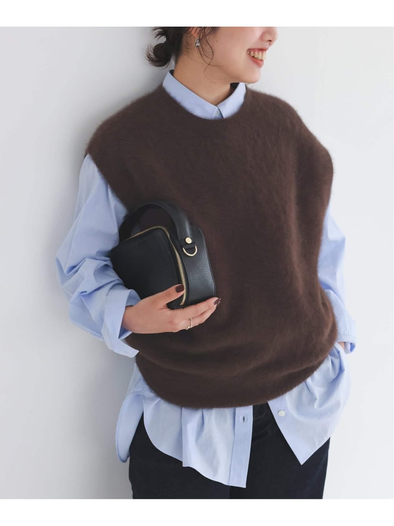 《予約》フォックスアルパカ ニットベスト SLOBE IENA スローブ イエナ トップス ベスト・ジレ ブラウン グレー【先行予約】*【送料無料】[Rakuten Fashion]のサムネイル