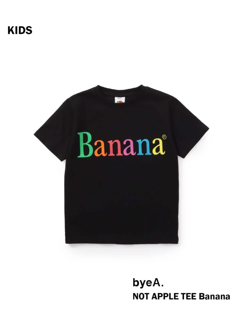 樂天商城 - 【byeA. / バイエー】NOT APPLE TEE (BANANA)kids IENA ENFANT イエナ　アンファン マタニティウェア・ベビー用品 その他のベビーグッズ ブラック ホワイト【送料無料】[Rakuten Fashion]