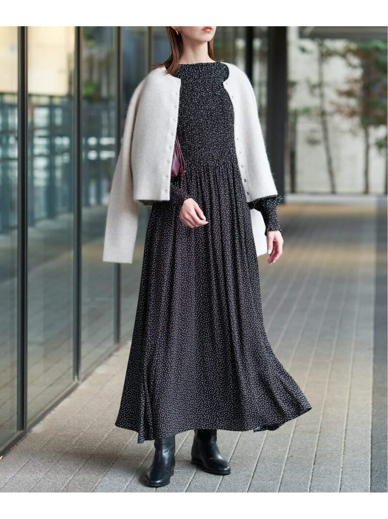 《WEB限定/追加》ドットシャーリングワンピース SLOBE IENA スローブ イエナ ワンピース・ドレス ワンピース ブラック【送料無料】[Rakuten Fashion]のサムネイル