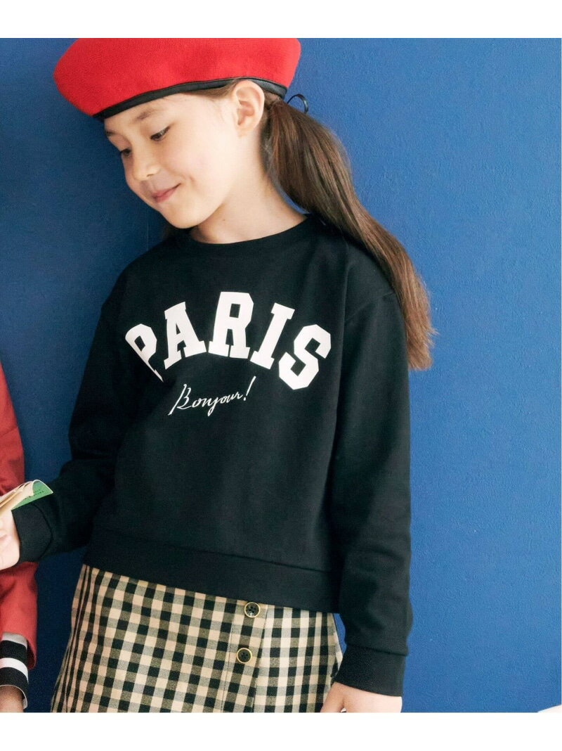 PARISロゴスウェット kids IENA ENFANT イエナ アンファン マタニティウェア・ベビー用品 その他のベビーグッズ ブラック【送料無料】[Rakuten Fashion]