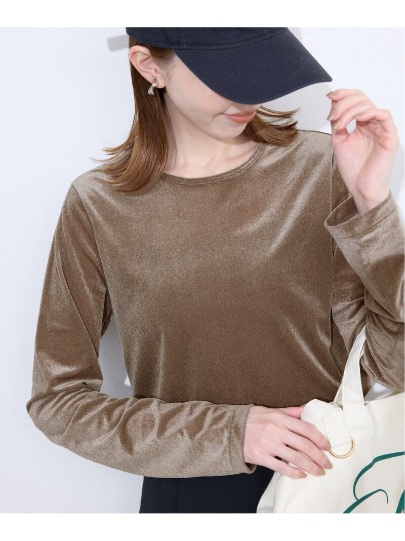 《追加》ベロアトリコット プルオーバー SLOBE IENA スローブ イエナ トップス カットソー・Tシャツ ブラウン ベージュ ネイビー ワインレッド【送料無料】[Rakuten Fashion]のサムネイル