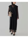 《予約》woolツイルVネックワンピース VERMEIL par iena ヴェルメイユ パー イエナ ワンピース・ドレス ワンピース ブラック【先行予約】*【...