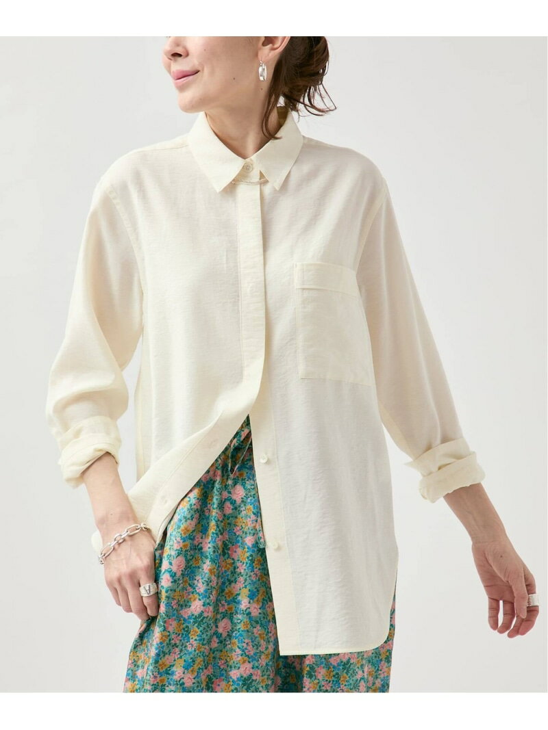 Rakuten - Airy Over シャツ VERMEIL par iena ヴェルメイユ パー イエナ トップス シャツ・ブラウス グレー ホワイト【送料無料】[Rakuten Fashion]