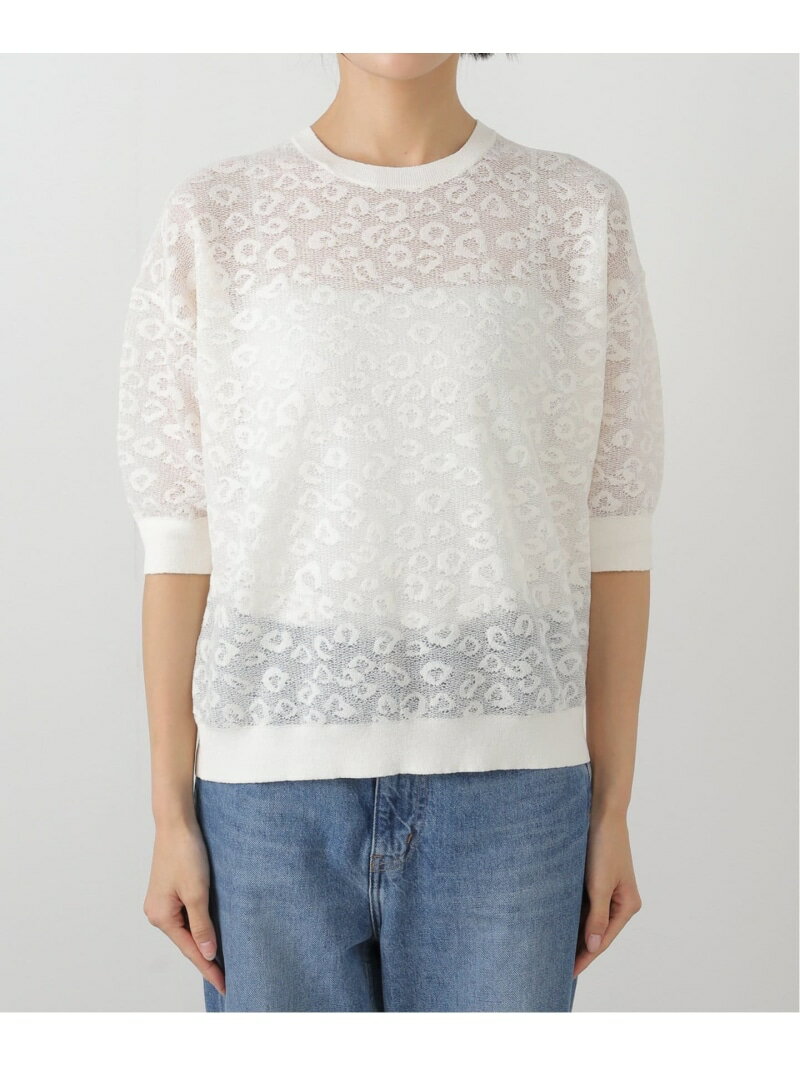 シアーレオパードニット SLOBE IENA スローブ イエナ トップス ニット ベージュ ブラック【送料無料】[Rakuten Fashion]のサムネイル