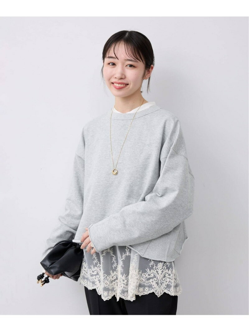 Rakuten - ミニ裏毛カットオフショートプルオーバー SLOBE IENA スローブ イエナ トップス カットソー・Tシャツ グレー ホワイト ブルー【送料無料】[Rakuten Fashion]