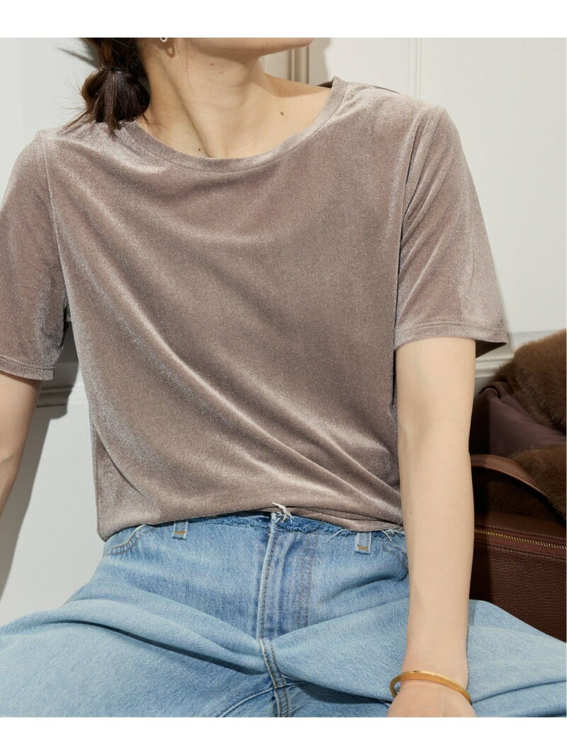 ベロアTシャツ SLOBE IENA スローブ イエナ トップス カットソー・Tシャツ ブルー ベージュ ブラック グレー【送料無料】[Rakuten Fashion]のサムネイル