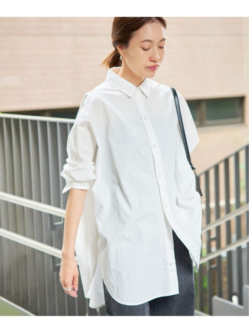 オーバーサイズシャツ SLOBE IENA スローブ イエナ トップス シャツ・ブラウス ホワイト ブルー ピンク【送料無料】[Rakuten Fashion]