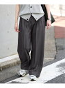 《予約》PEツイルワイド2タックスラックス SLOBE IENA スローブ イエナ パンツ スラックス・ドレスパンツ グレー イエロー ブラウン【先行予約】*【...