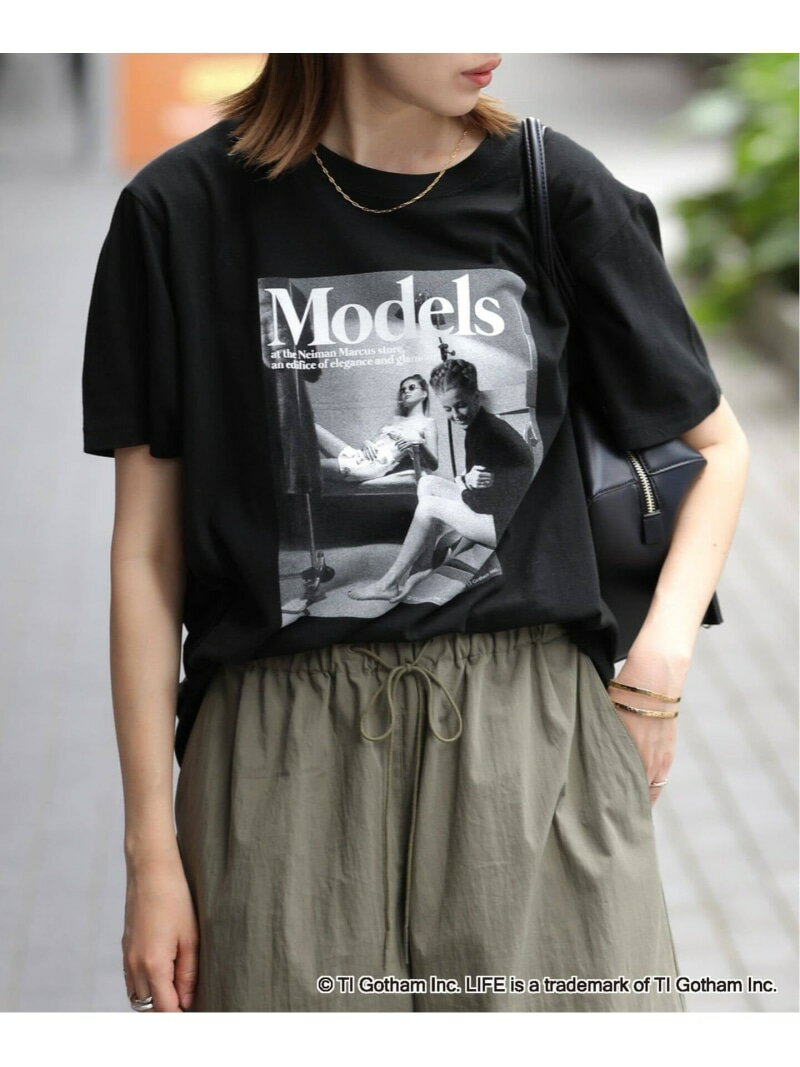 Rakuten - GOOD ROCK SPEED SLOBE別注 LIFE PICTURE COLLECTION MODELS フォトTEE SLOBE IENA スローブ イエナ トップス カットソー・Tシャツ ブラック ホワイト【送料無料】[Rakuten Fashion]