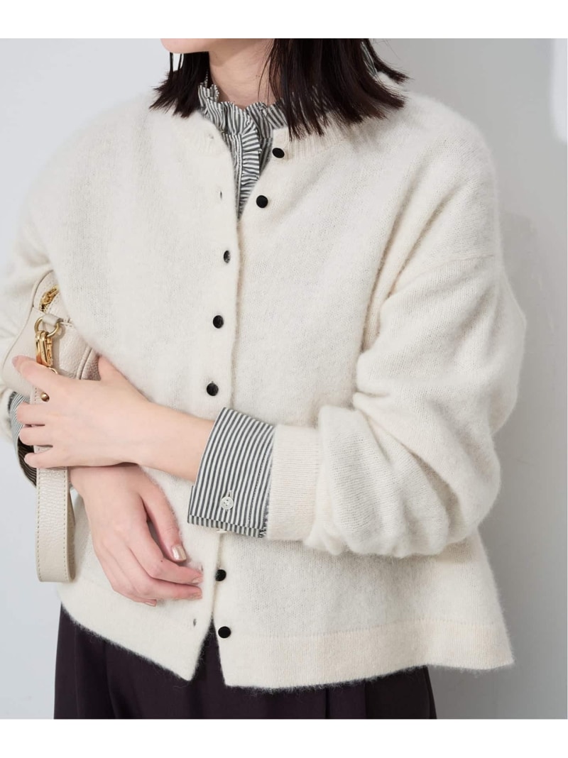 《予約》フォックスアルパカカーディガン SLOBE IENA スローブ イエナ トップス カーディガン ネイビー ホワイト ブラウン【先行予約】*【送料無料】[Rakuten Fashion]のサムネイル