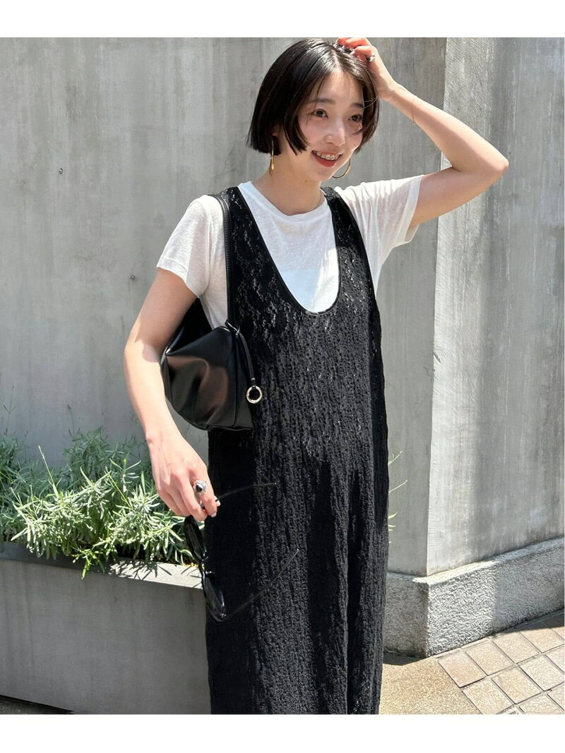 Rakuten - 《予約》レースノースリーブ 2WAY ワンピース SLOBE IENA スローブ イエナ ワンピース・ドレス ワンピース ワインレッド ブラック【先行予約】*【送料無料】[Rakuten Fashion]