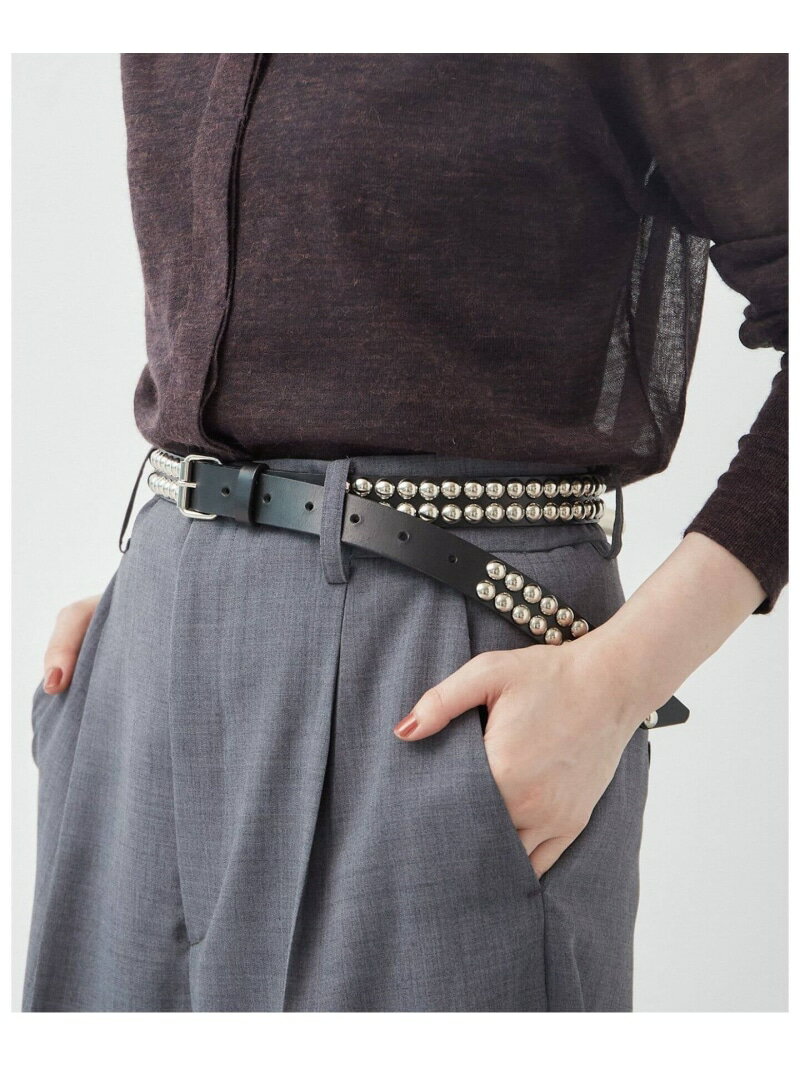 《追加2》MASTER&Co.(マスターアンドコー) コダマ2連ベルト VERMEIL par iena ヴェルメイユ パー イエナ ファッション雑貨 ベルト ブラック【送料無料】[Rakuten Fashion]