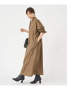 《WEB限定/追加予約》ハイカウントツイルシャツワンピース IENA イエナ ワンピース・ドレス ワンピース ブラック ブラウン【先行予約】*【送料無料】[Ra...