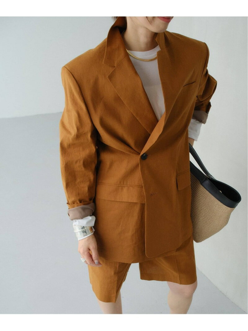 樂天商城 - Clean Linen Flex ジャケット VERMEIL par iena ヴェルメイユ パー イエナ ジャケット・アウター テーラードジャケット・ブレザー ベージュ ブラウン【送料無料】[Rakuten Fashion]
