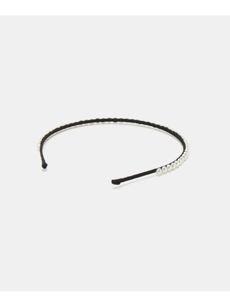 IENAのSCHO/ショー PEARL HAIRBAND ヘアバンド FW23-HB-TOUT-PRL IENA イエナ ヘアアクセサリー その他のヘアアクセサリー ブラック【送料無料】[Rakuten Fashion]｜アングル2
