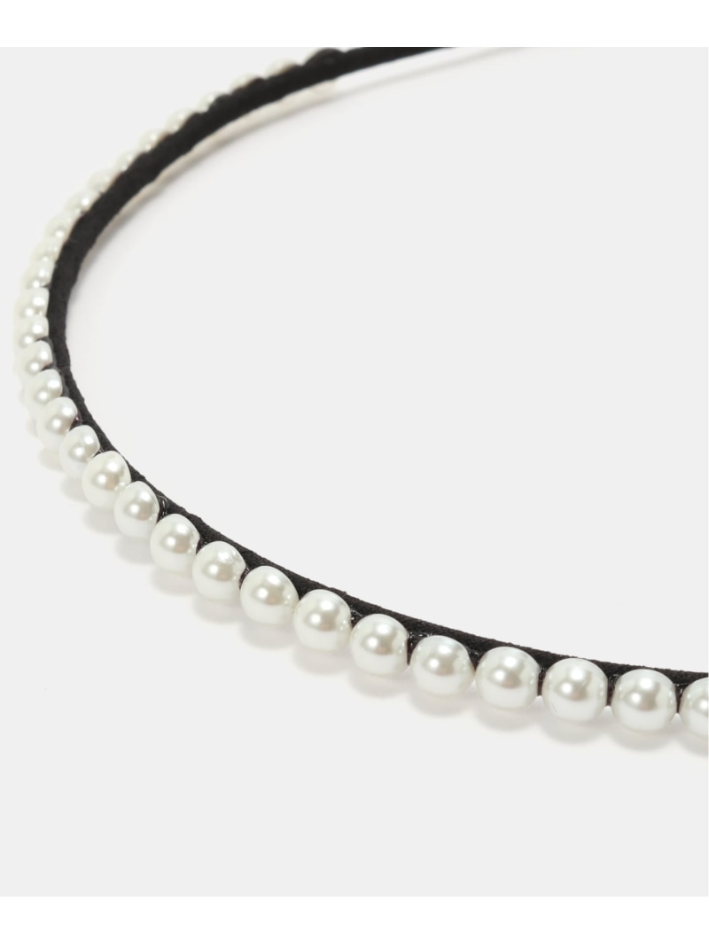 IENAのSCHO/ショー PEARL HAIRBAND ヘアバンド FW23-HB-TOUT-PRL IENA イエナ ヘアアクセサリー その他のヘアアクセサリー ブラック【送料無料】[Rakuten Fashion]｜アングル3