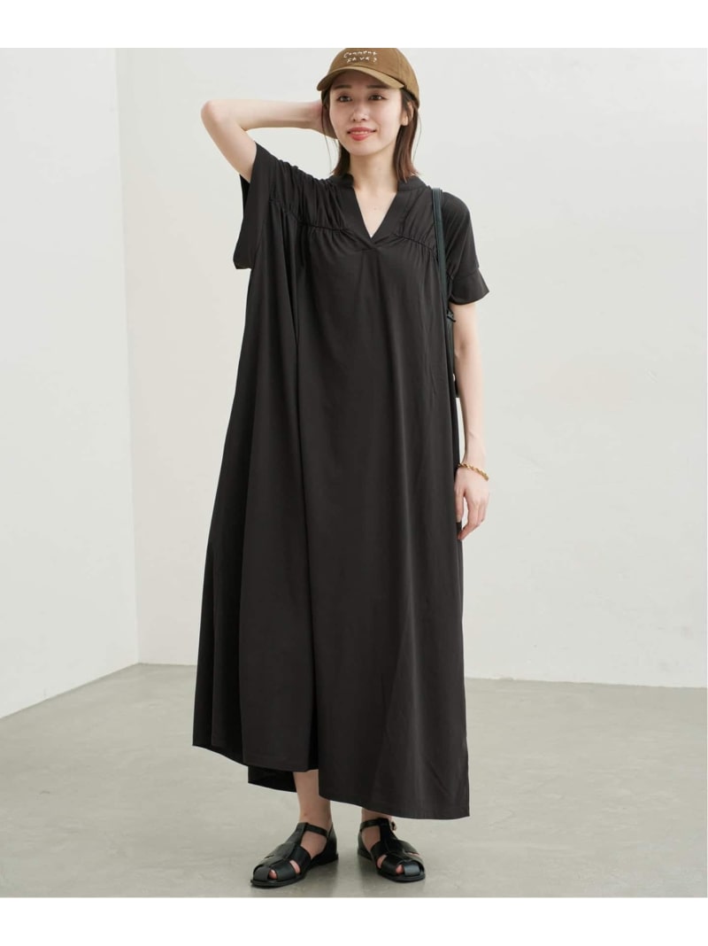 Rakuten - 《WEB・一部店舗限定カラーあり/予約》スキッパーワンピース SLOBE IENA スローブ イエナ ワンピース・ドレス ワンピース ブラック ブラウン オレンジ【先行予約】*【送料無料】[Rakuten Fashion]