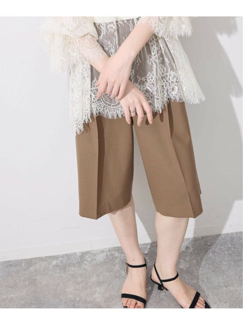 Rakuten - 《接触冷感/防シワ/予約》2WAY TRトロバミューダスラックス SLOBE IENA スローブ イエナ パンツ その他のパンツ ブラウン グレー【先行予約】*【送料無料】[Rakuten Fashion]