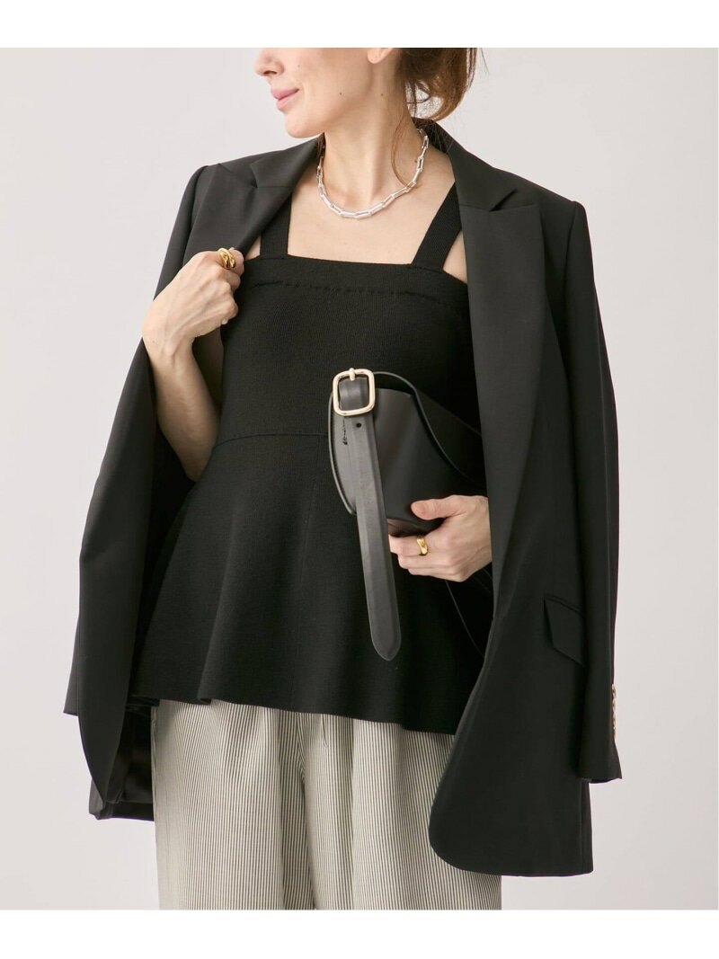 wool knit flare トップス VERMEIL par iena ヴェルメイユ パー イエナ トップス ニット ブラック グレー【送料無料】[Rakuten Fashion]