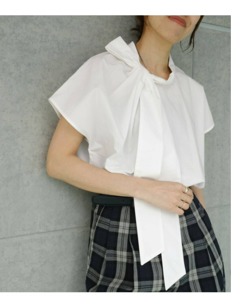樂天商城 - Maison IENA 別注 Nell/ネル ボウタイブラウス 261-30282 IENA イエナ トップス シャツ・ブラウス ベージュ ホワイト【送料無料】[Rakuten Fashion]
