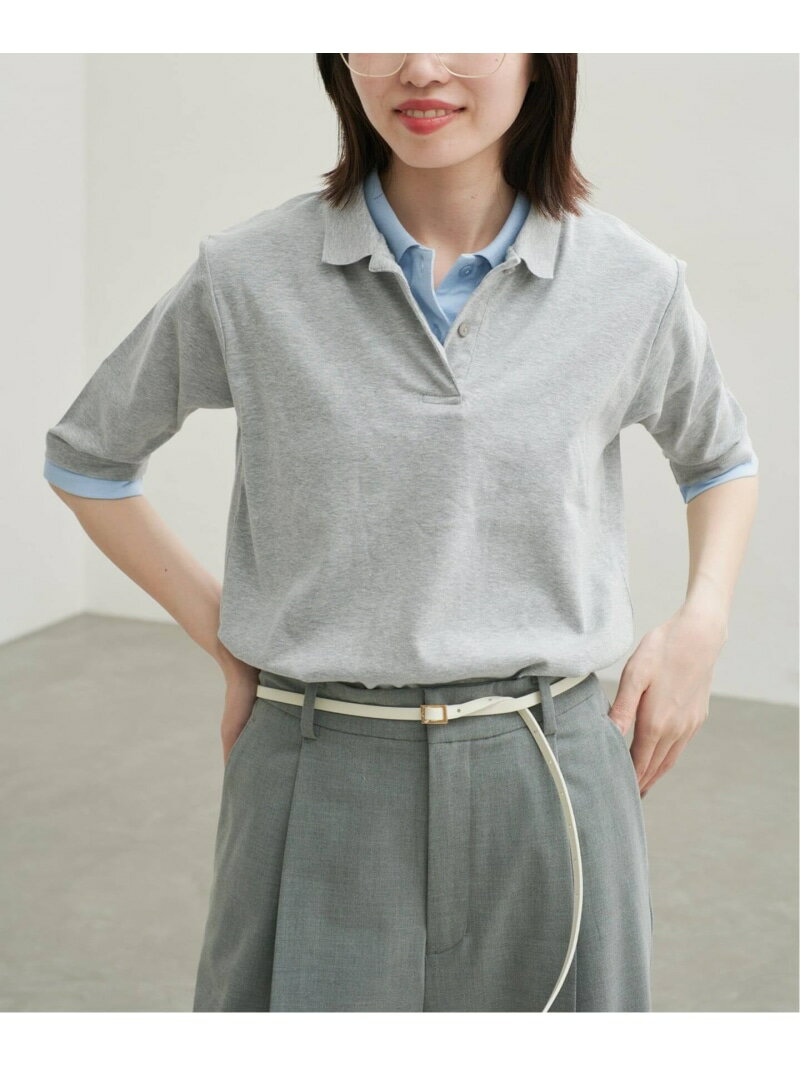 Rakuten - 《予約》Layered 襟付きTシャツ SLOBE IENA スローブ イエナ トップス カットソー・Tシャツ グレー ネイビー【先行予約】*【送料無料】[Rakuten Fashion]