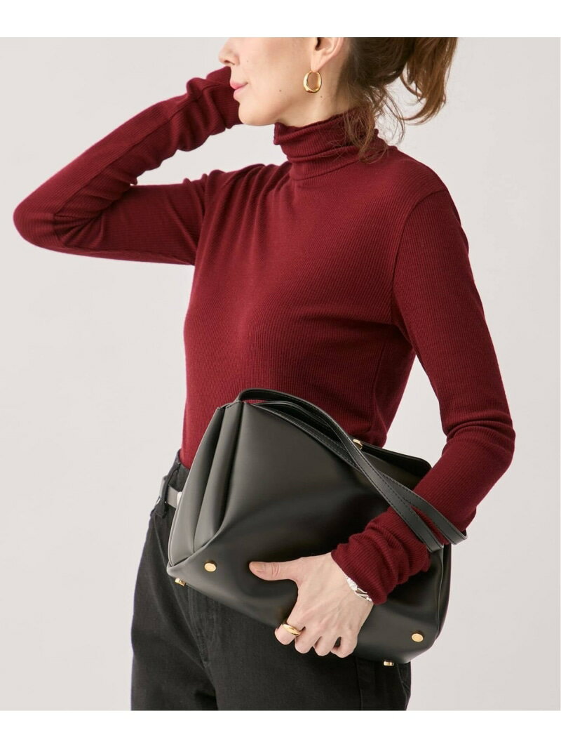 wool100 RIB ハイネックプルオーバー VERMEIL par iena ヴェルメイユ パー イエナ トップス カットソー・Tシャツ ベージュ ワインレッド ブラック【送料無料】[Rakuten Fashion]のサムネイル