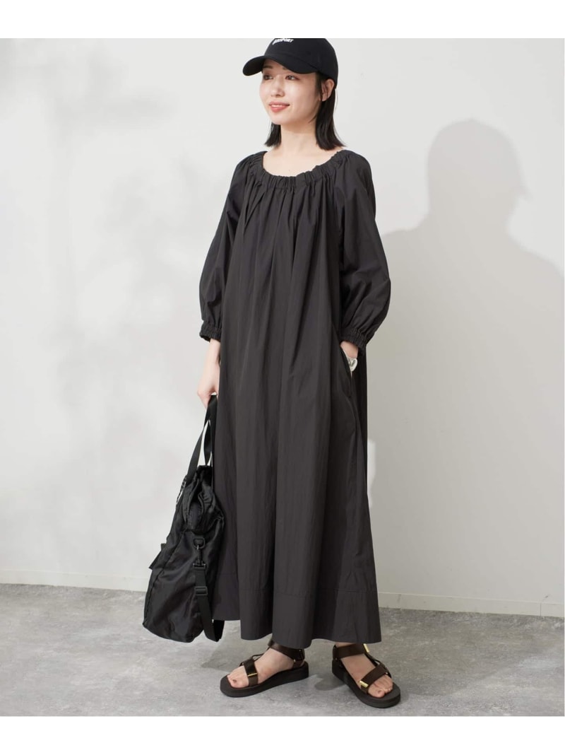 樂天商城 - CPAブロードオフショルテントラインワンピース SLOBE IENA スローブ イエナ ワンピース・ドレス ワンピース ブルー ブラック【送料無料】[Rakuten Fashion]