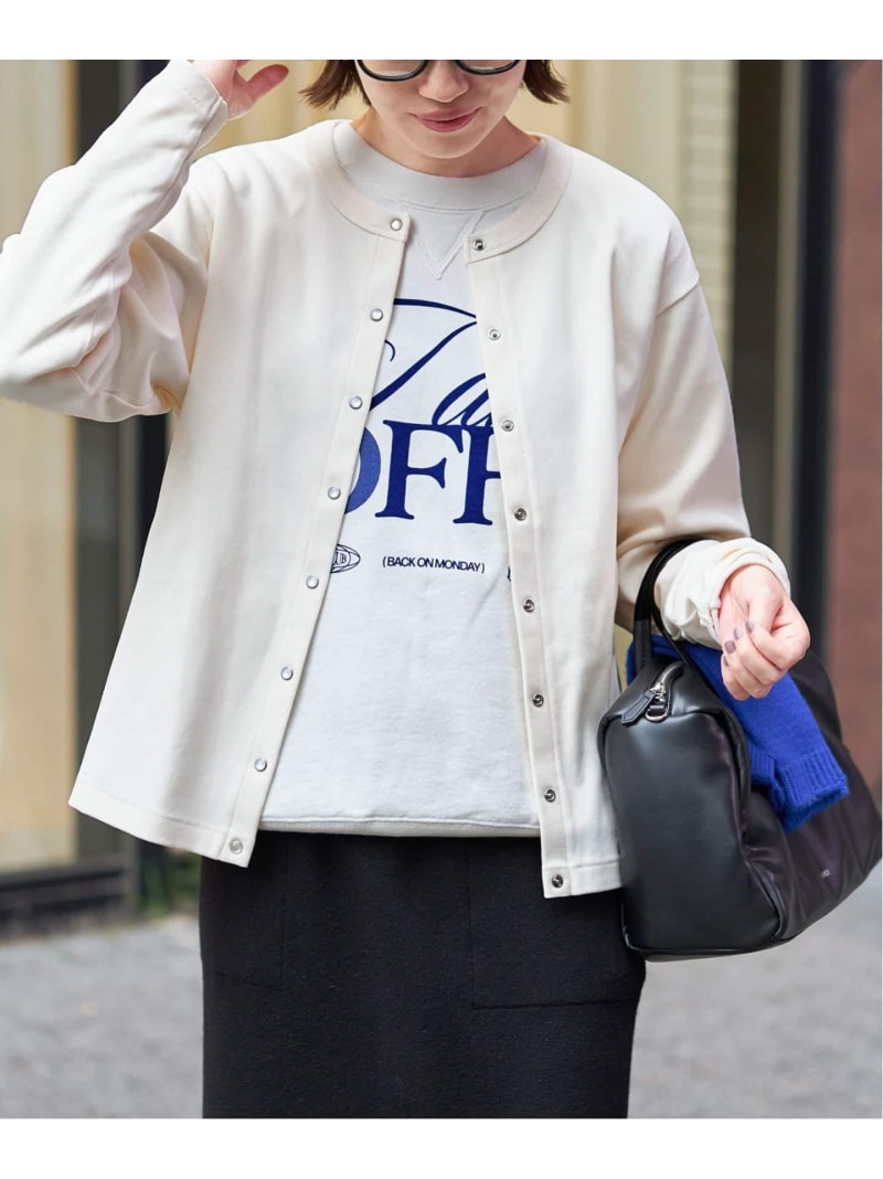 《WEB限定/追加》フライスパールボタンカーディガン SLOBE IENA スローブ イエナ トップス カーディガン ブラック ベージュ ピンク【送料無料】[Rakuten Fashion]のサムネイル