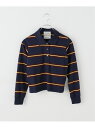 INSCRIRE/アンスクリア Border Short Polo Shirt ポロシャツ I25SS-BC109 IENA イエナ トップス ポロシャツ ネイ...