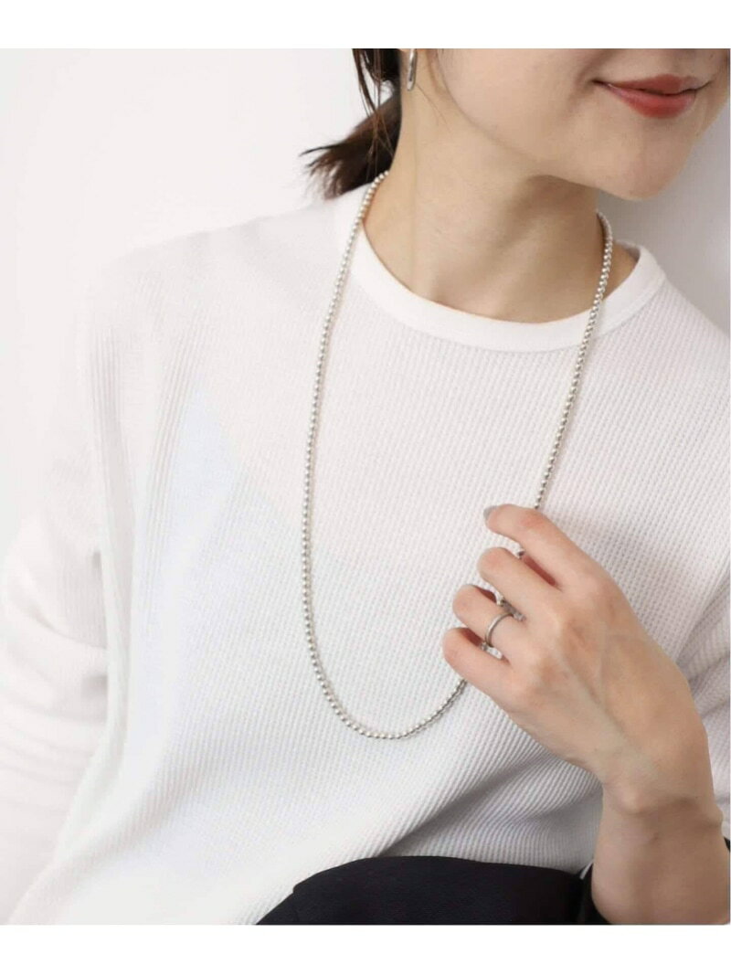 Rakuten - 《追加3》SLOBE メタルビーズネックレス SLOBE IENA スローブ イエナ アクセサリー・腕時計 イヤリング・イヤーカフ シルバー【送料無料】[Rakuten Fashion]