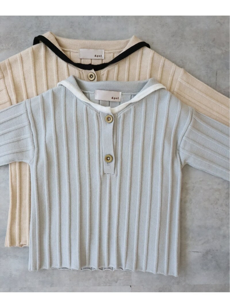【&PAL/アンドパル】別注セーラートップス baby-kids(80cm-120cm) IENA ENFANT イエナ　アンファン マタニティウェア・ベビー用品 その他のベビーグッズ グレー ベージュ【送料無料】[Rakuten Fashion]