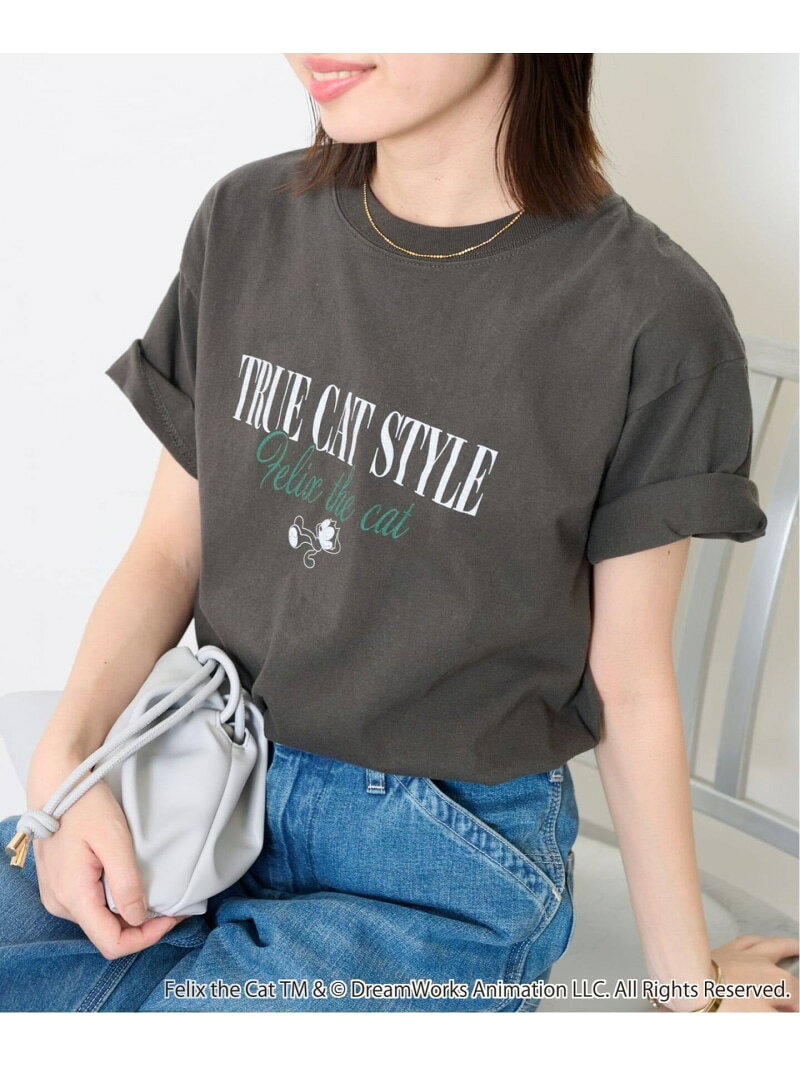 Rakuten - BALMYDAYS / バルミーデイズ SLOBE別注 FELIX Tシャツ2 SLOBE IENA スローブ イエナ トップス カットソー・Tシャツ ブラック ホワイト ピンク【送料無料】[Rakuten Fashion]