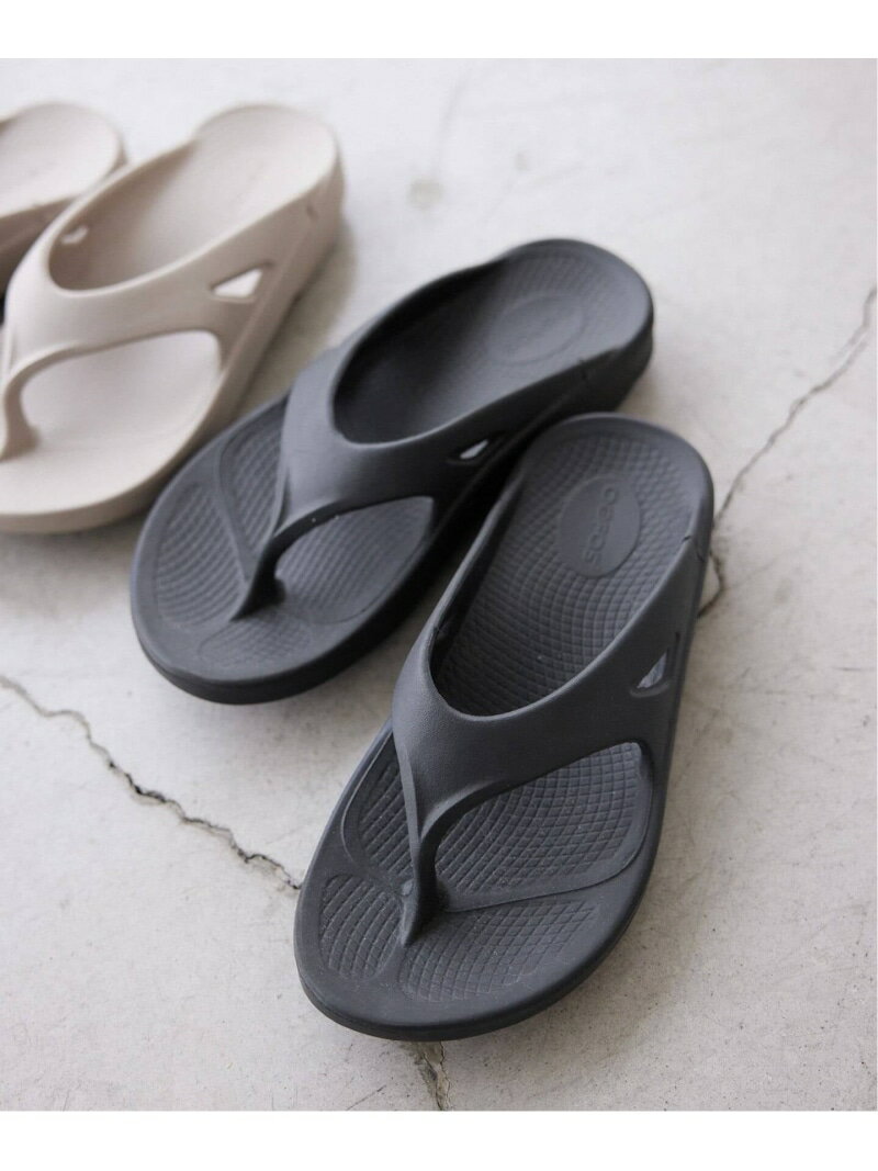 《追加予約》OOFOS/ウーフォス Ooriginal リカバリーサンダル SLOBE IENA スローブ イエナ シューズ・靴 サンダル ベージュ ブラック【先行予約】*【送料無料】[Rakuten Fashion]